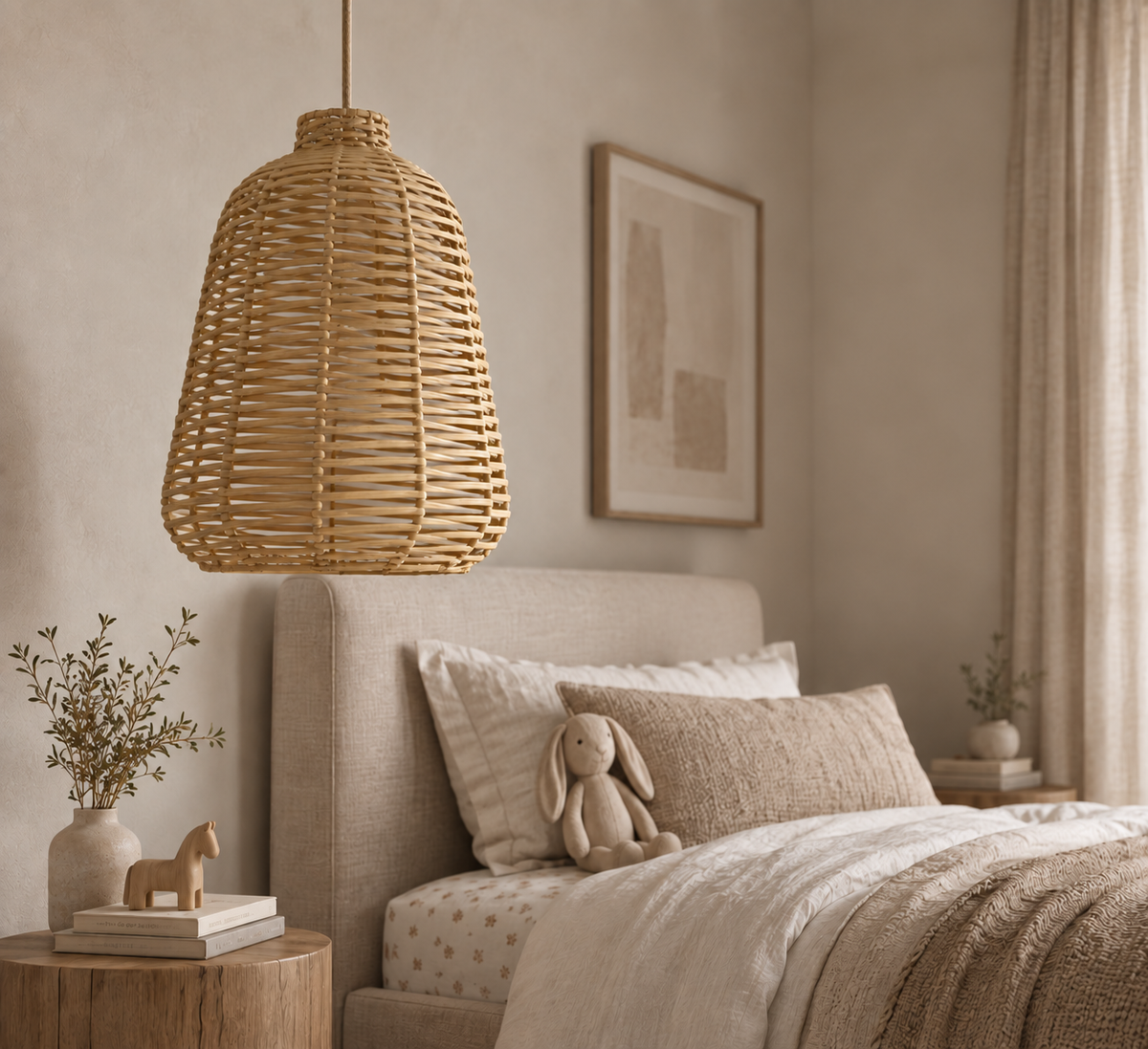 Thalina Mini Handwoven Rattan Pendant Lampshade