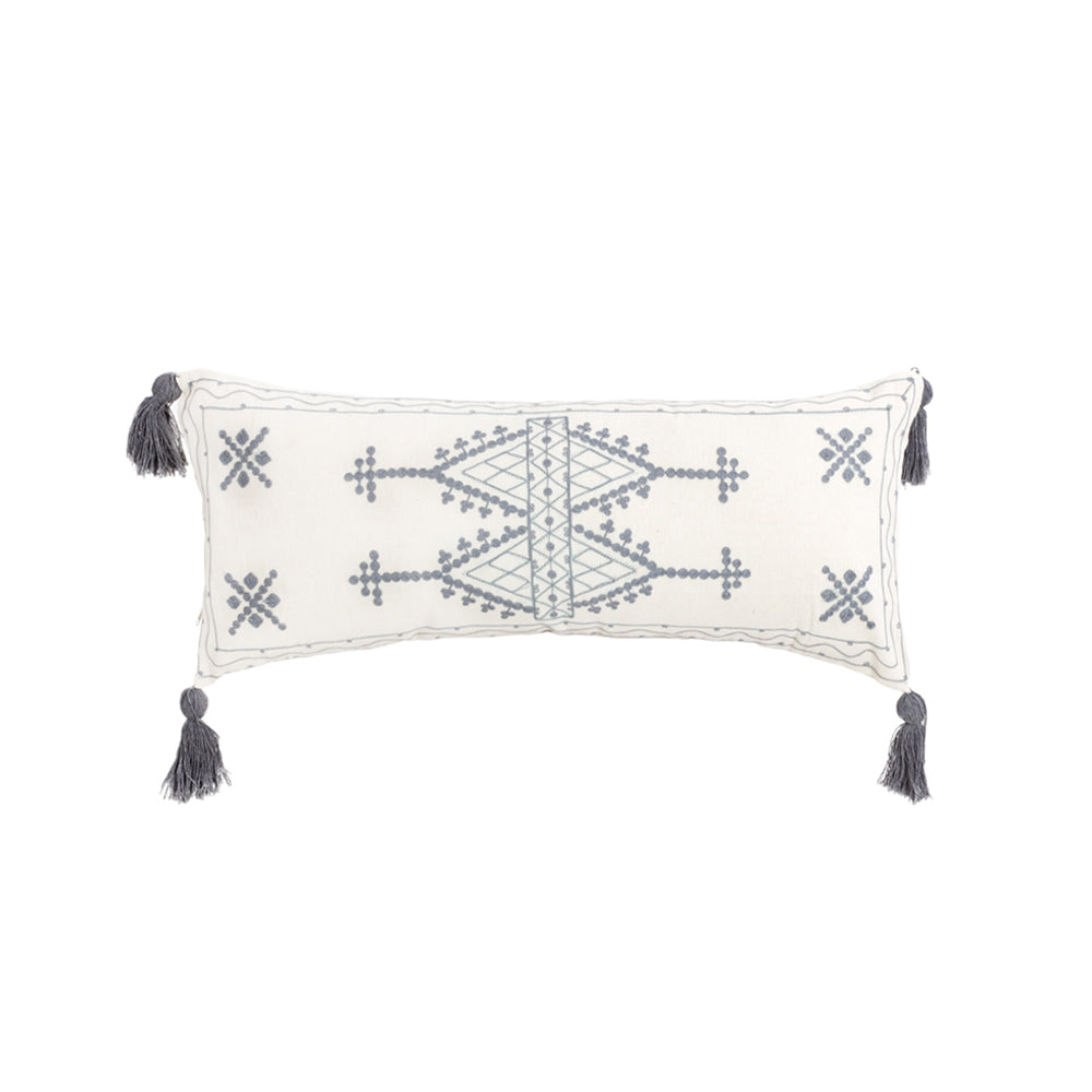 Hazel Cushion with Tassel│Grey