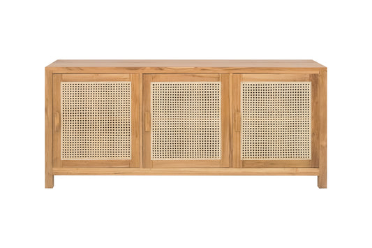 Sideboard Oslo Rattan & Teak 3 Door