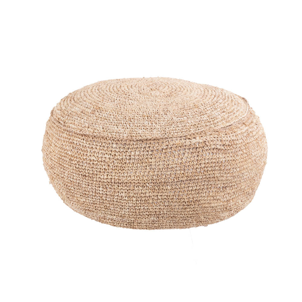 Palm Raffia Ottoman