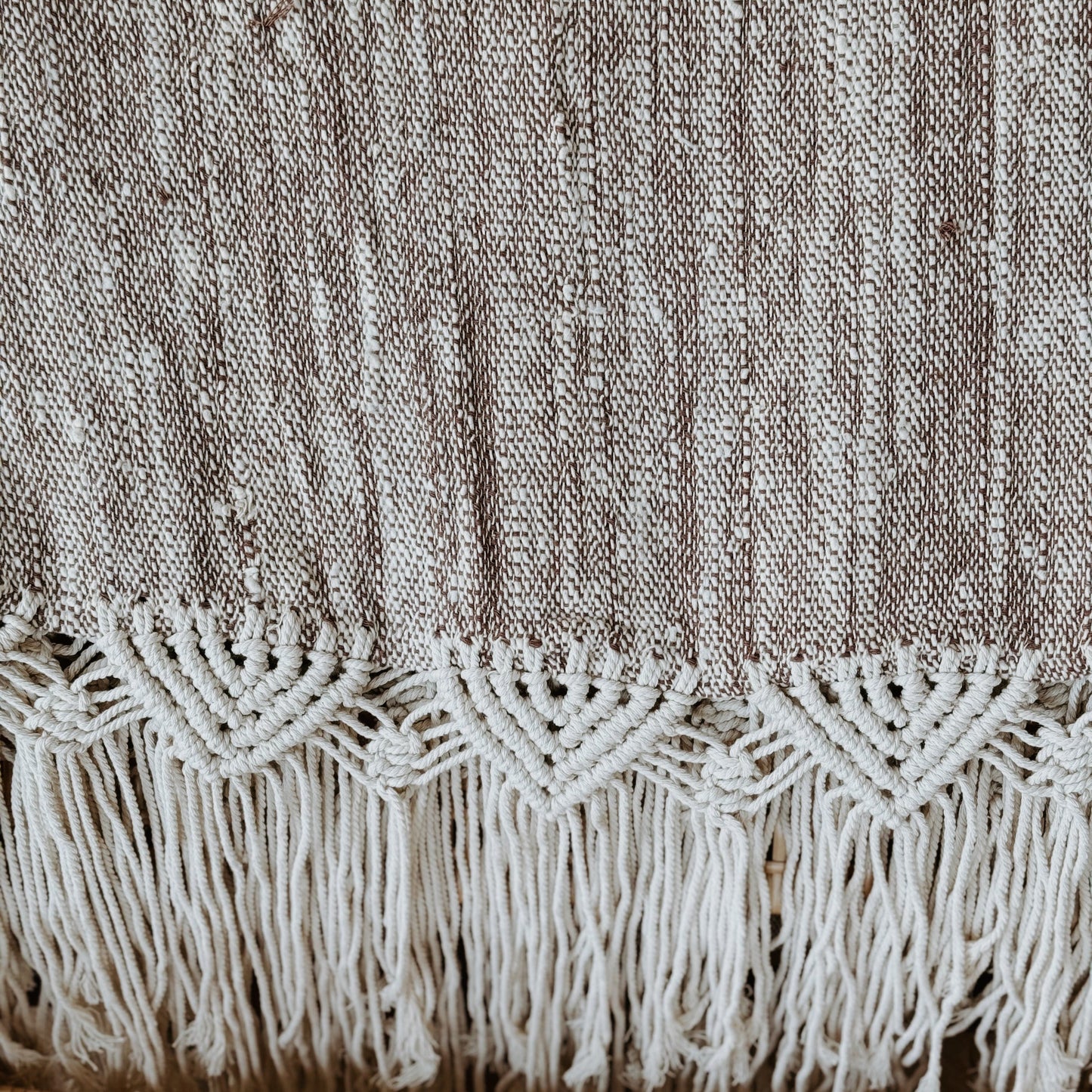 Mountain Throw Blanket Natural Brown