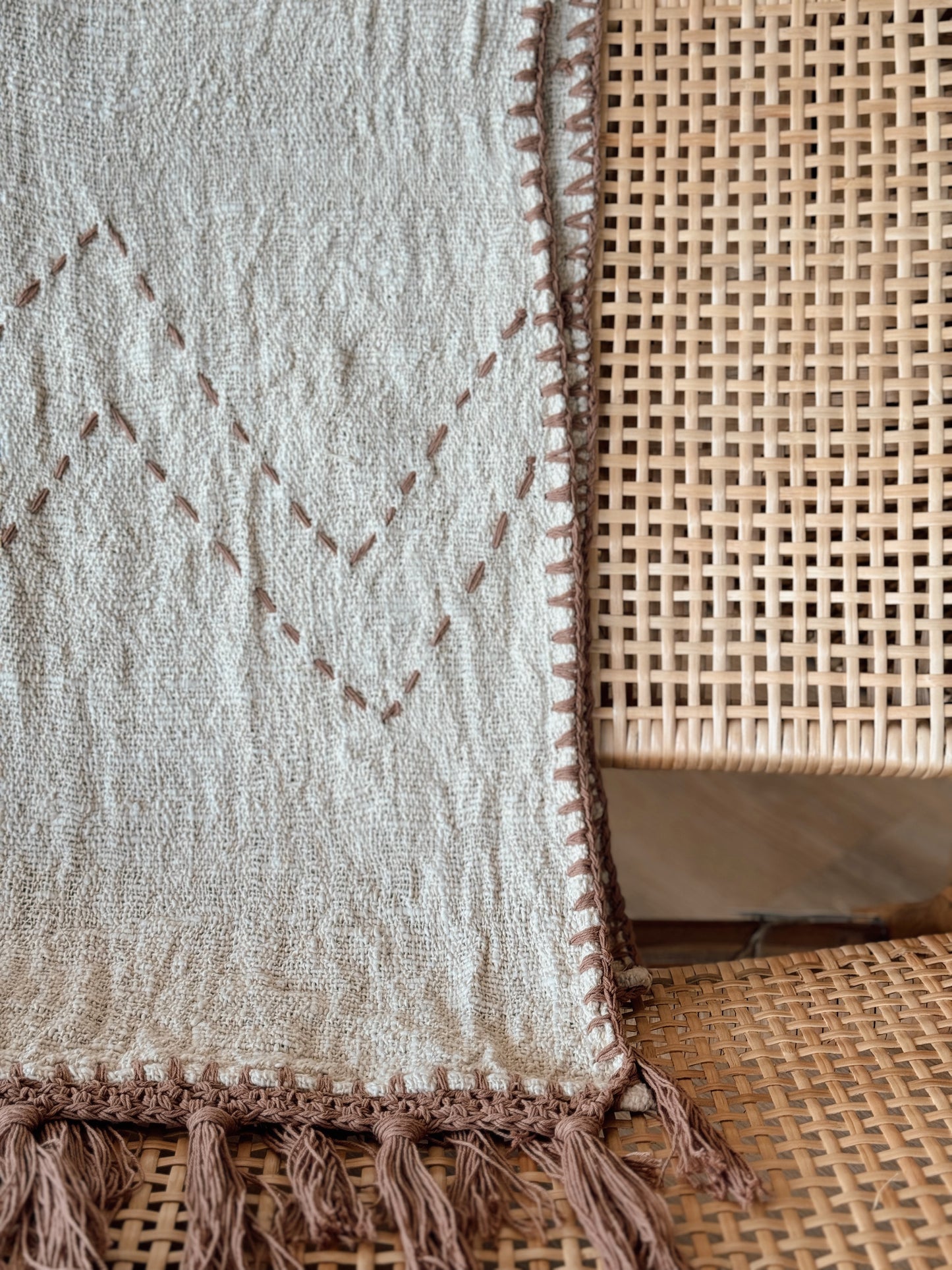 Throw Gypsy Stitch/Natural