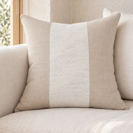 Lily Cotton & Linen Pillow – Cream