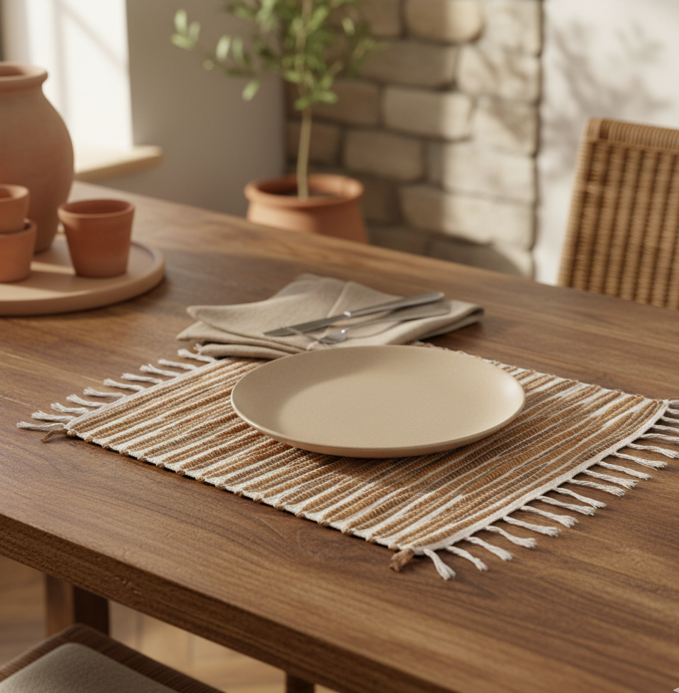 Kali Fragrant Root Artisan Placemat | Natural Earthy