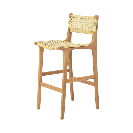 Grant Bar Chair Rattan and Solid Teak Wood