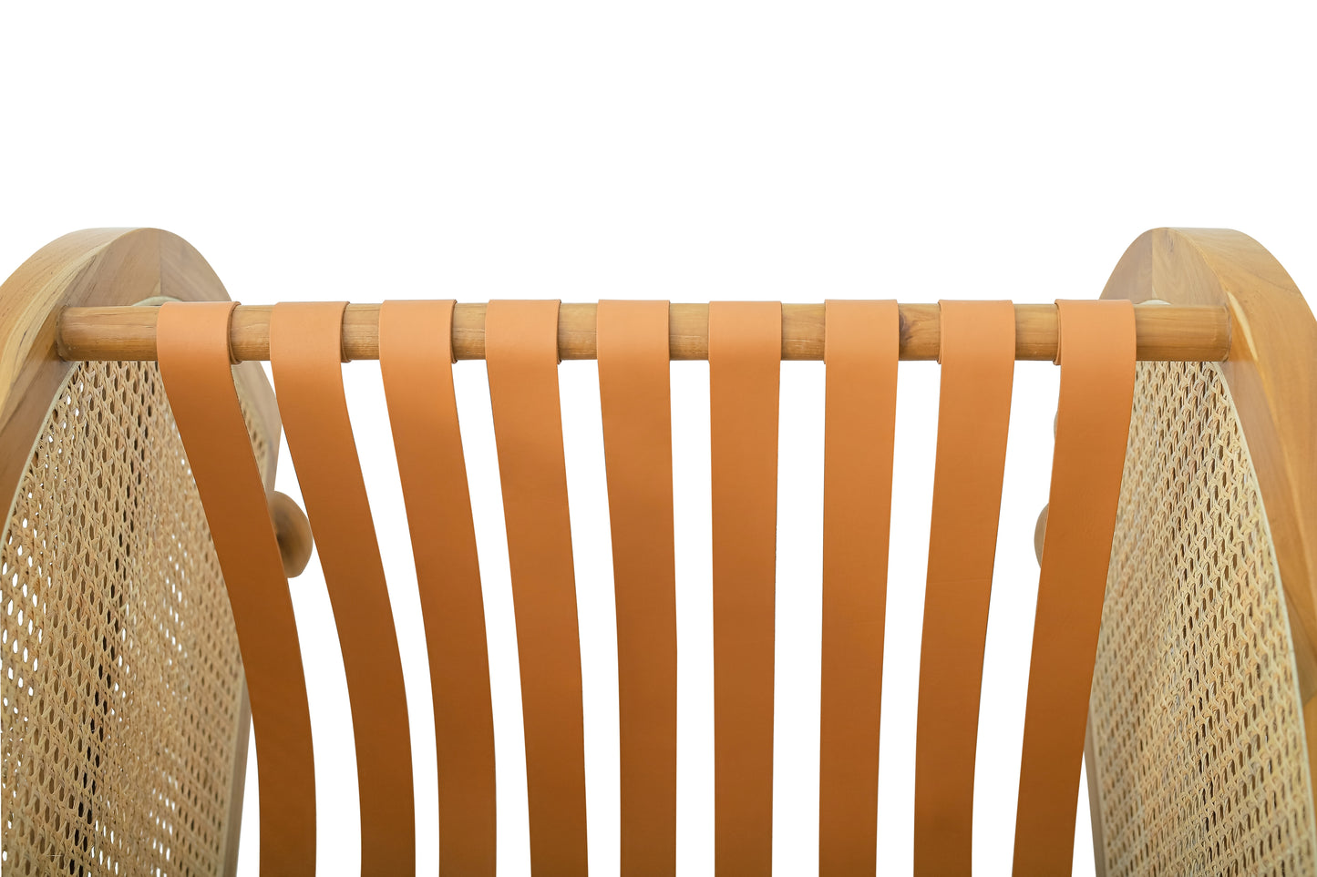 Pensy Rattan and Teak Wood Armchair with Cushion