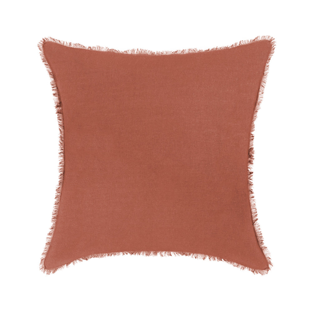 Rust Freya Linen Cushion