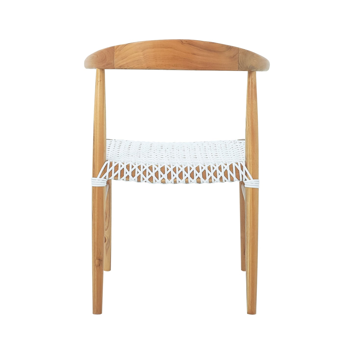 Sieasta Dining Chair Solid Teak Wood Curved Back and Synthetic Weave.