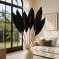 Handmade Decorative Palm Leaf – Natural Woven Wall or Floor Accent with Bamboo Stem