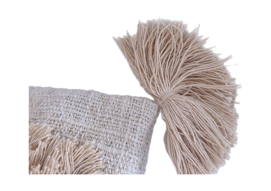 Natural Dot Tufted with Tassels