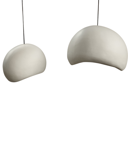 Betsy Organic Cement Pendant - Sculptural Handcrafted Fiber Cement Lamp