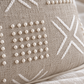 White Mudcloth Beaded & Embroidered Linen Pillow Cover