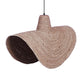 Textured pendant light with two-tone design on a white background