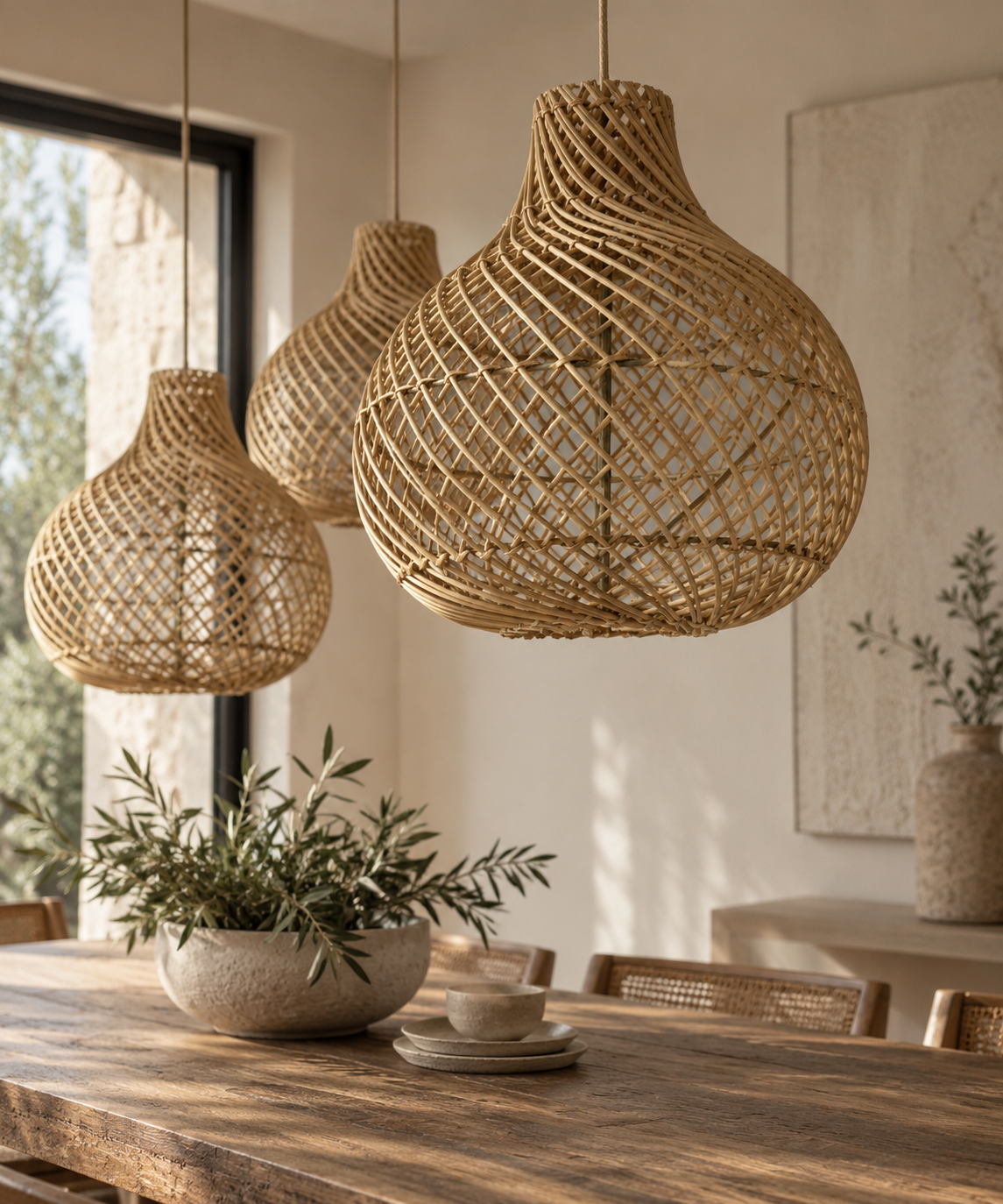 Daxton Mini Handwoven Rattan Pendant Lampshade
