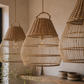 Handwoven Banana Fiber & Rattan Cora Pendant Light