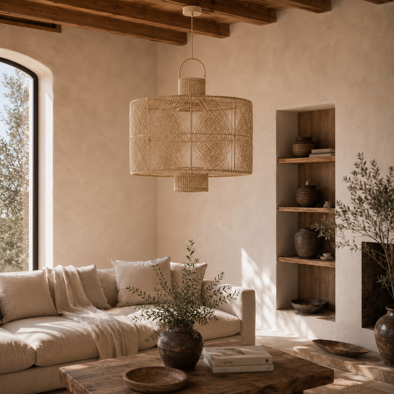 Architectural Hilda Woven Pendant Light
