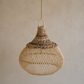 Handwoven Banana Fiber & Rattan Mini Chloe Hanging Lamp