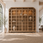 Handmade Rattan Cabinet Selma with Glass Doors – Natural Storage & Display Piece