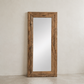 Treska Reclaimed Teak Wood Floor Mirror | Handmade Rustic Full-Length Mirror