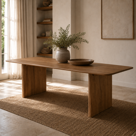 Uma Recycled Solid Teakwood Dining Table – Timeless Elegance & Durability
