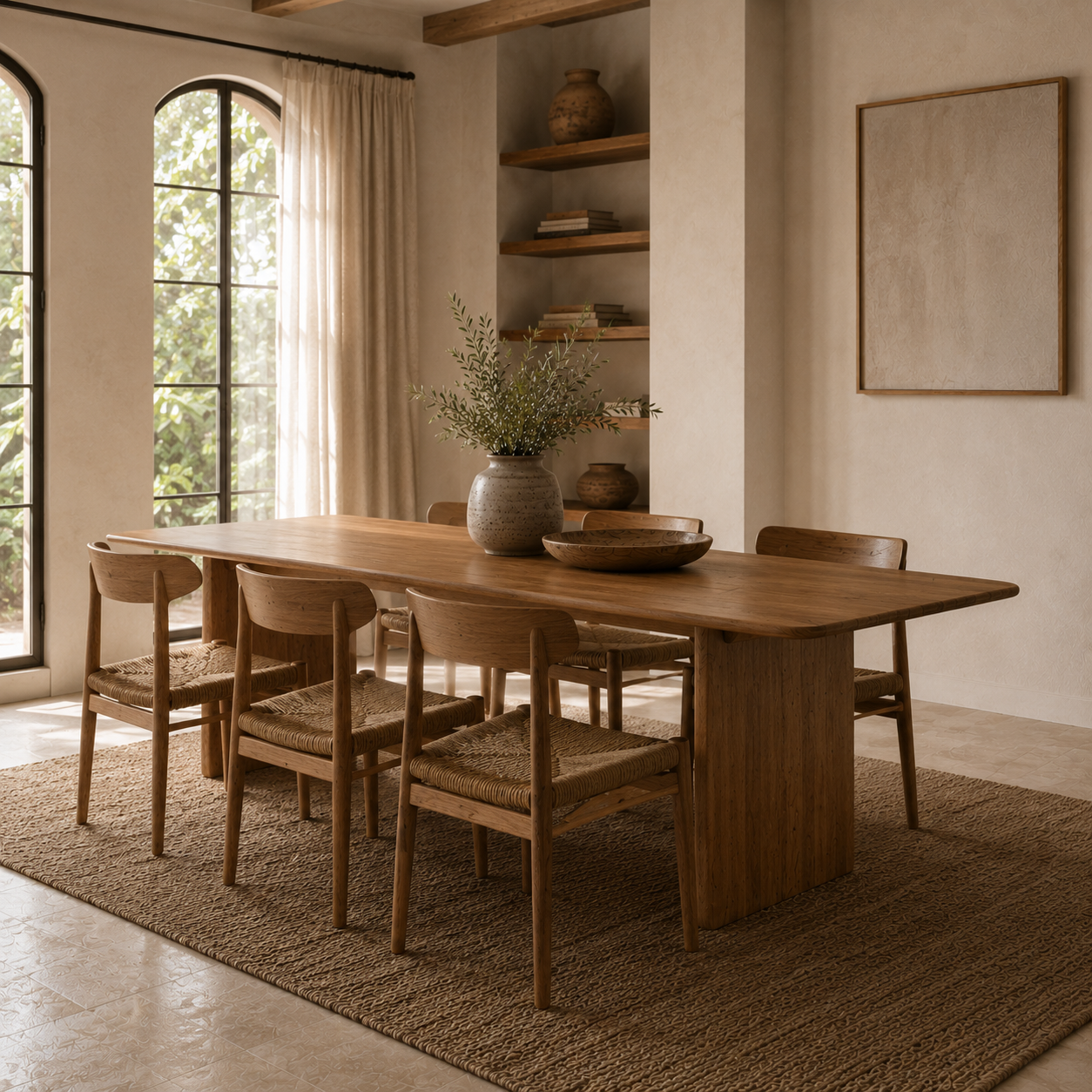 Uma Recycled Solid Teakwood Dining Table – Timeless Elegance & Durability