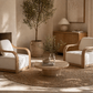 Bailey Plush Lounge Chair | Curved Arm Accent Chair for Living Rooms