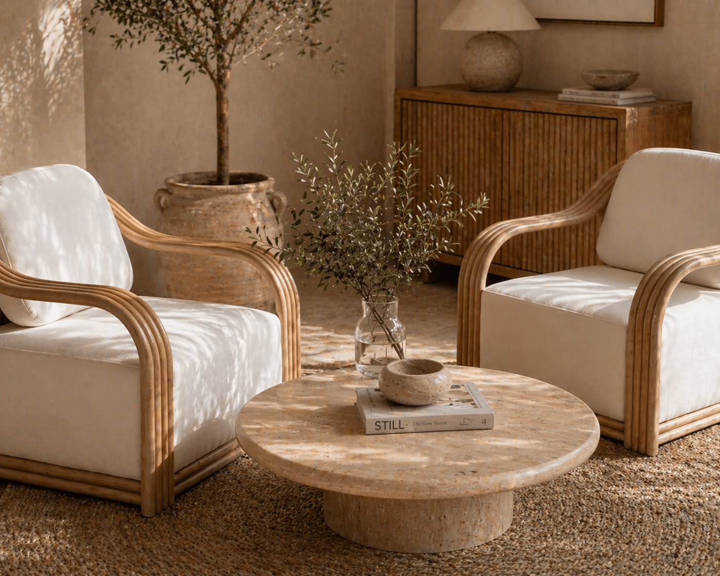 Bailey Plush Lounge Chair | Curved Arm Accent Chair for Living Rooms