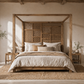 ARUNA Canopy Bed – Modern Geometry Meets Timeless Craftsmanship