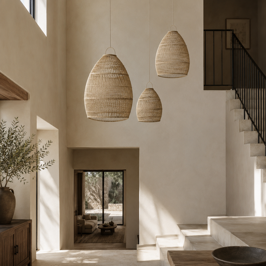 Celina Handwoven Rattan Pendant Light Shade | Oversized Natural Ceiling Pendant (4 Sizes)