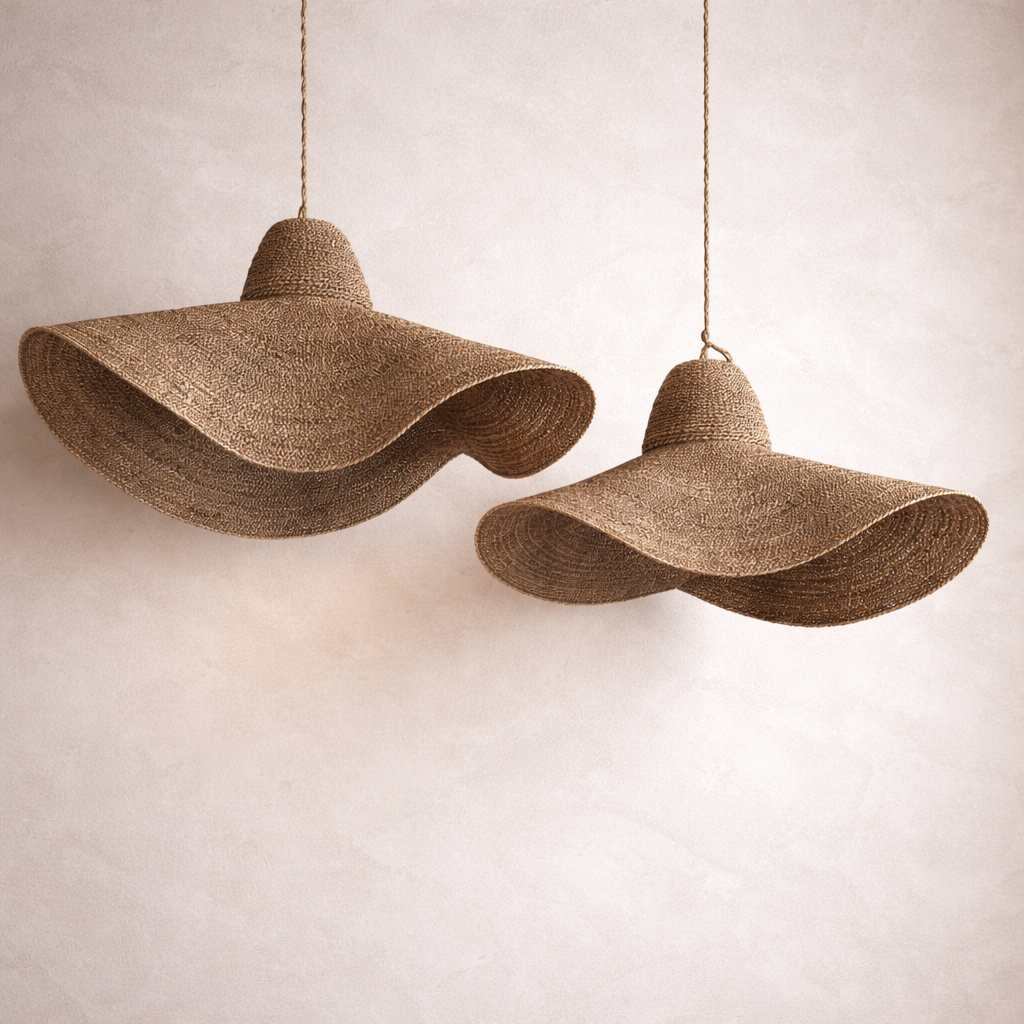 Linton Island-Luxe Hanging Lamp – Organic Seagrass Resort Series