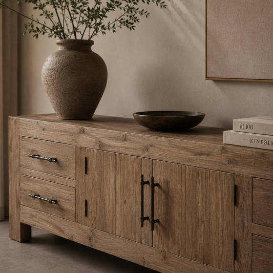 Pascal Recycled Teak TV Dresser –  Sustainable Solid Wood Media Console