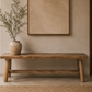 Maeve Solid Wood Rustic Bench – 78.7” Handmade Natural Seating