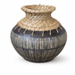 Luana Handcrafted Terracotta Vase with Woven Details – Artisanal Decorative Accent
