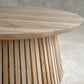 Elton Modern Organic Coffee Table - Resort Style Slatted Wood Table