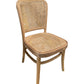 Wicker chair with a white background