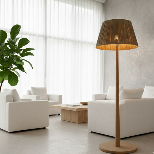 Sinclair Minimalist Standing Lamp Base | Handcrafted Wood Floor Lamp