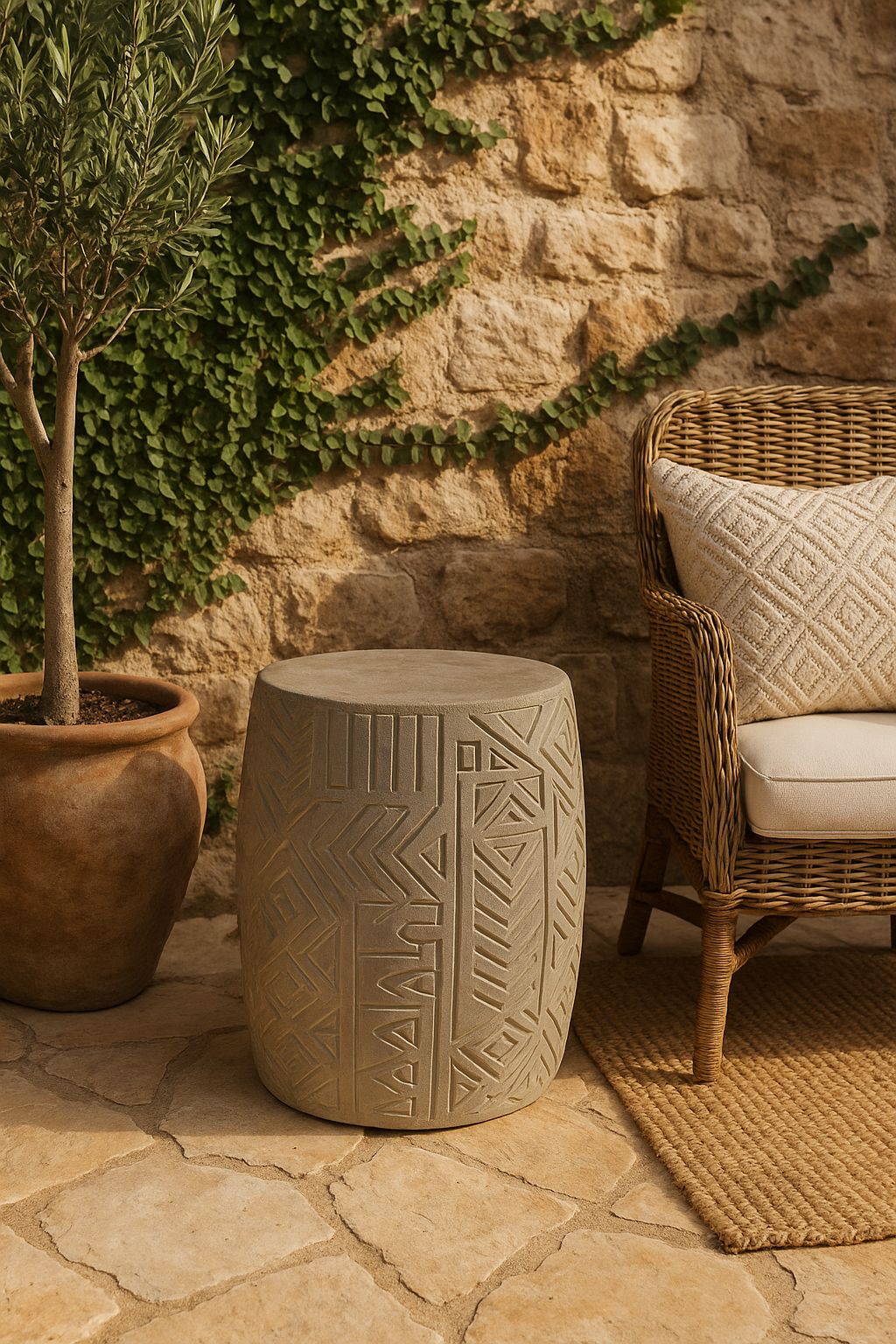 Berry Concreate Stool / Side Table