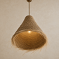Handwoven Fringe Pendant Light Shade | Handmade Natural Fiber Ceiling Shade from Bali