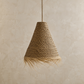 Handwoven Fringe Pendant Light Shade | Handmade Natural Fiber Ceiling Shade from Bali