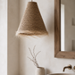 Handwoven Fringe Pendant Light Shade | Handmade Natural Fiber Ceiling Shade from Bali