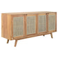 Sideboard Juni Rattan & Teak 4 Door
