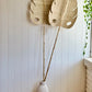 Handmade Decorative Palm Leaf – Natural Woven Wall or Floor Accent with Bamboo Stem