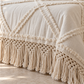 Laia Macrame Fringe Cotton Bedspread – Natural
