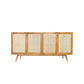 Sideboard Juni Rattan & Teak 4 Door