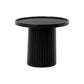 Fox Solid Wood Black Round Coffee Table