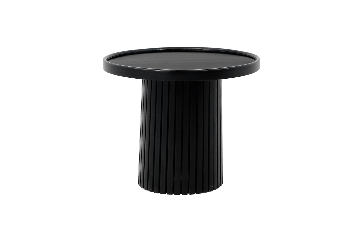 Fox Solid Wood Black Round Coffee Table