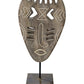 Karna Tribal Deco on Stand – Suarwood Sculpture with Metal Base