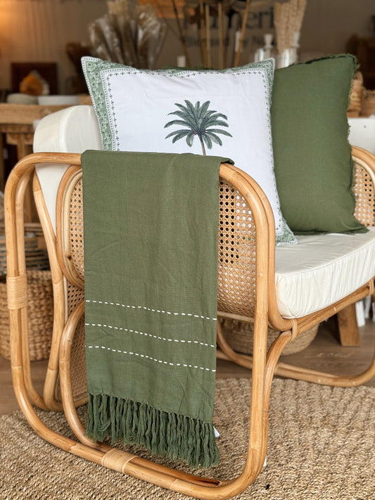 Throw Amirah Linen Green