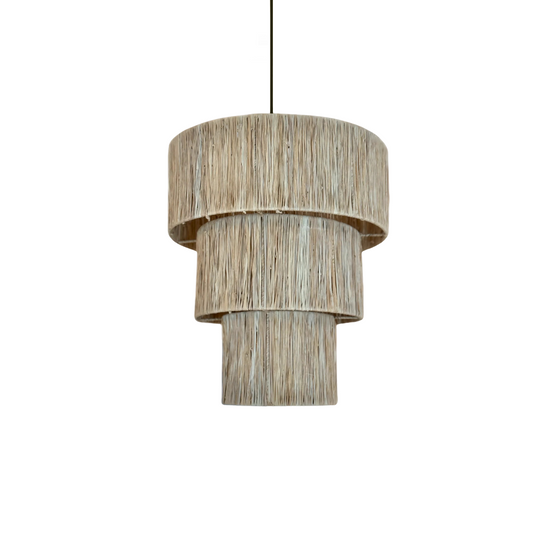 Tart Handwoven Seagrass Lamp Shade – Large Boho Pendant Light for Coastal Decor
