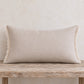 Noa Raw Linen Fringe Pillow Cover – 3 Sizes